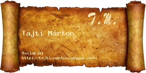 Tajti Márton névjegykártya