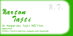 marton tajti business card